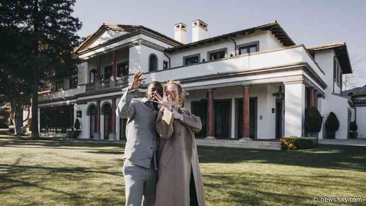 Adele shares joy of new £47m home for her and boyfriend Rich Paul - Sky News