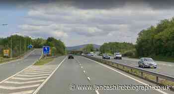 This section of the M65 was closed in both directions for two hours today