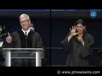 APPLE CEO TIM COOK CHALLENGES GALLAUDET UNIVERSITY GRADUATES: "WHATEVER YOU DO, LEAD WITH YOUR VALUES"