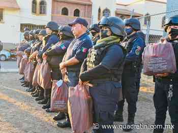 Entrega Sahuayo uniformes a elementos de seguridad pública - Quadratín