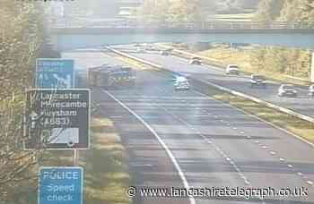 Long delays on M6 northbound in Lancs as emergency services deal with car fire