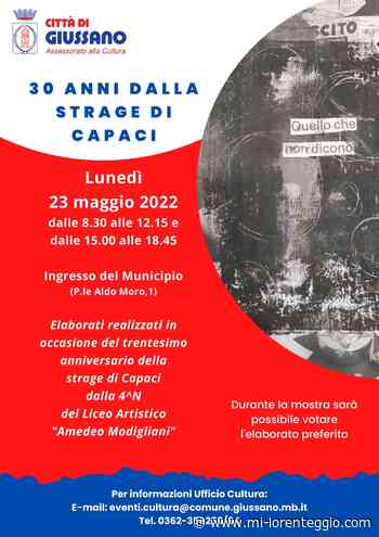 Giussano. Una mostra per ricordare il 30° anniversario della strage di Capaci - MI-LORENTEGGIO.COM - LE ULTIME NOTIZIE DI CRONACA, POLITICA, ANNUNCI, SPORT, FOTO E VIDEO DI MILANO E LA LOMBARDIA - Mi-Lorenteggio