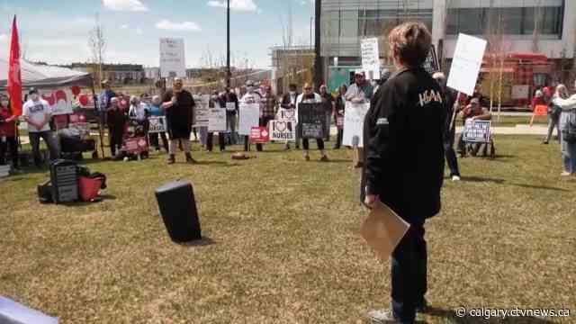 'Very real deficit': Rallies highlight need for more health care staff in Alberta