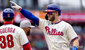 MLB: Bryce Harper genera preocupación a los Filis de Filadelfia - Meridiano