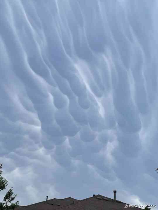 Strange looking mammatus clouds form over Central Texas Saturday