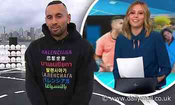 Nick Kyrgios shuts down Ally Langdon's question about being secretly engaged - Daily Mail