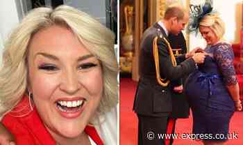'Not worried!' Sara Davies wanted to give birth in Buckingham Palace as she collected MBE - Express