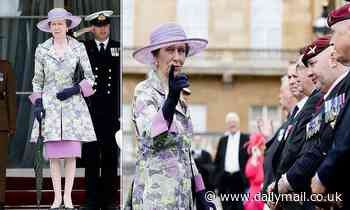 Princess Anne honours veterans at a Buckingham Palace garden party - Daily Mail