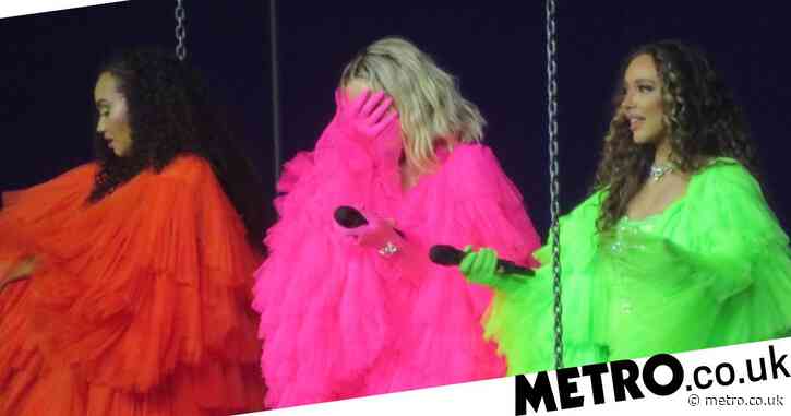Little Mix can’t stop the tears during emotional final performance in London before hiatus: ‘We’re not off to a good start’
