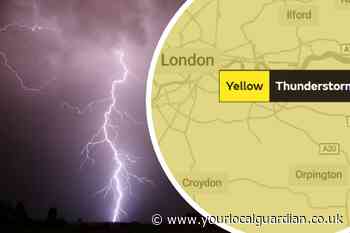 Met Office weather: Thunderstorm warning issued for south London