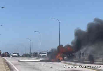 1 dead, 5 hurt in fiery crash of single-engine plane on Miami bridge