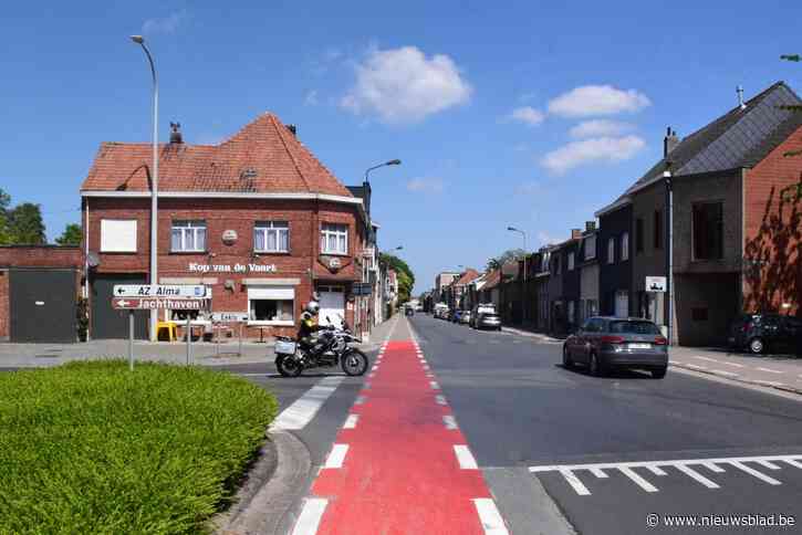 Enkelrichtingsverkeer door werken op Tieltsesteenweg