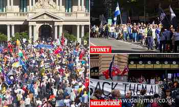 'Sack them all' Sydney protestors rally against vaccine mandates and urge vote against major parties - Daily Mail