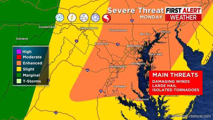 First Alert Forecast: Severe Storms Expected Monday