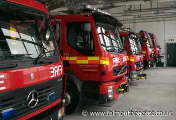 Large fire in North Country, Redruth - smoke seen from Cornwall A30 - Falmouth Packet