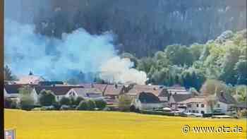 Schuppen stand in Jena-Zöllnitz in Flammen