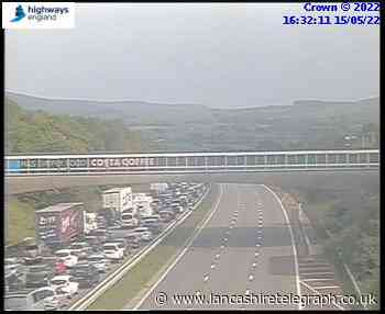 Traffic stopped on M6 in Lancashire following serious crash between car and bike