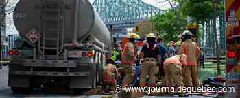 [EN IMAGES] Un piéton happé par un camion-citerne à Montréal