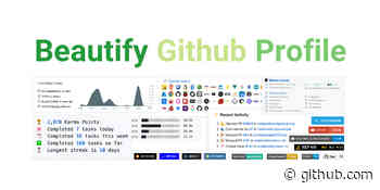 Beautify Github Profile - Create a beautiful and attractive github profile very easy