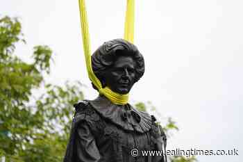 Thatcher statue lowered into place despite 'egg-throwing' threats - Ealing Times