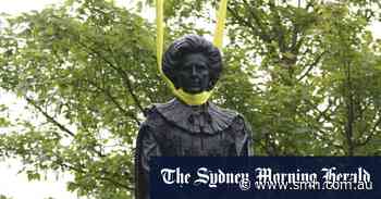 Margaret Thatcher statue egged within hours of being erected in home town