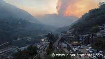 Fire in Trikuta forest range in J&K’s Reasi - Hindustan Times