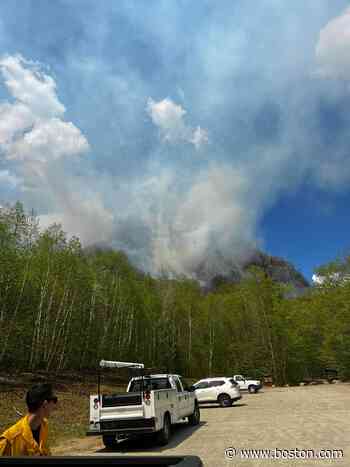 Firefighters battle large forest fire in White Mountains - Boston.com