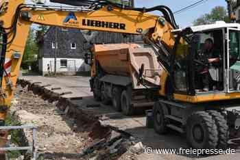 Bauarbeiten gehen an der Dorfstraße in Frankenau voran - freiepresse.de