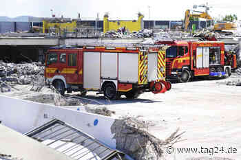 Dresden: Feuerwehr mit zahlreichen Kräften bei Baustelle am Kaufpark Nickern - TAG24