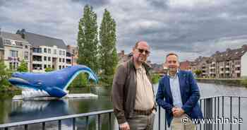 Walvis van vijftien meter nieuwe eyecatcher op Dender - Het Laatste Nieuws