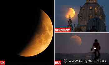 Super Blood Moon dazzles stargazers on Monday morning