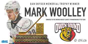 Dan Snyder Memorial Trophy: Mark Woolley (Owen Sound Attack) – CHL - Canadian Hockey League