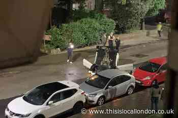 Beckenham crash: Car flips onto roof