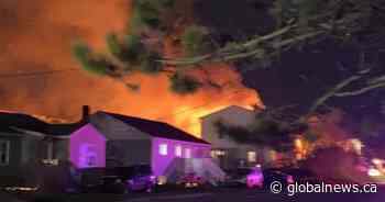 Massive fire ravages Saint John home, several vehicles go up in flames