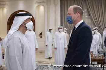 William pictured in UAE offering Queen's condolences after ruler's death - The Oldham Times