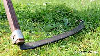 Am Jägerberg den richtigen Umgang mit der Sense lernen