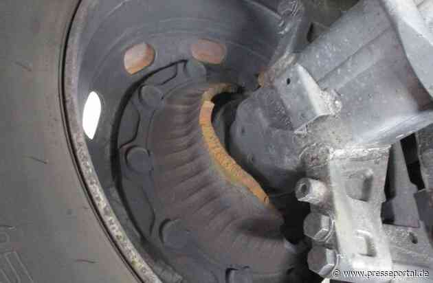 POL-KA: (KA) Weingarten - Sattelzug mit erheblichen Mängeln aus dem Verkehr gezogen