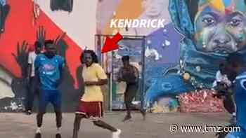 Kendrick Lamar Plays Soccer in Africa After Album Release