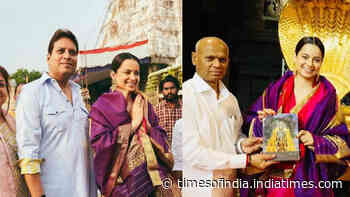Kangana Ranaut seeks blessings at Tirupati Balaji Ji days before the release of ‘Dhaakad’