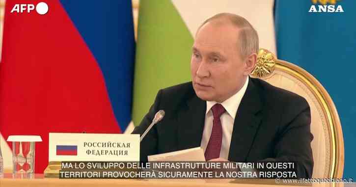 Nato, Putin: “Ingresso di Finlandia e Svezia? Espansione di infrastrutture militari in questi territori provocherà una risposta”