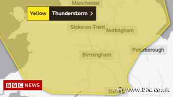 Thunderstorm alert issued by Met Office across West Midlands