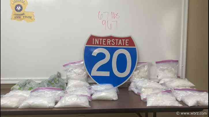 Nearly 70 pounds of meth seized on I-20 during traffic stop Monday morning