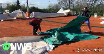 Storm rukt ballonhal tennisclub SDI Dilbeek aan stukken - Vlaamse Radio- en Televisieomroeporganisatie