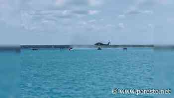 Helicóptero 'Hawk' realiza prácticas del Tradewinds 2022 en la Laguna de Bacalar: VIDEO - PorEsto