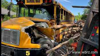 Log truck, school bus, cars collide in Bogalusa; only minor injuries reported