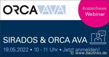 Webinar am 19.5.: Sirados & ORCA AVA – Effizienter Datenaustausch mit GAEB XML X50