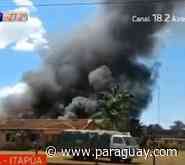 Voraz incendio en Capitán Meza - Paraguay.com