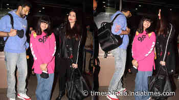 Cannes 2022: Bachchan ‘parivaar’ snapped at airport; Aishwarya, Abhishek, Aaradhya leave for Cannes Film Festival