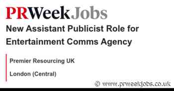 Premier Resourcing UK: New Assistant Publicist Role for Entertainment Comms Agency