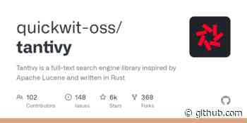 Tantivy - A full-text, horse-speed search engine library in Rust